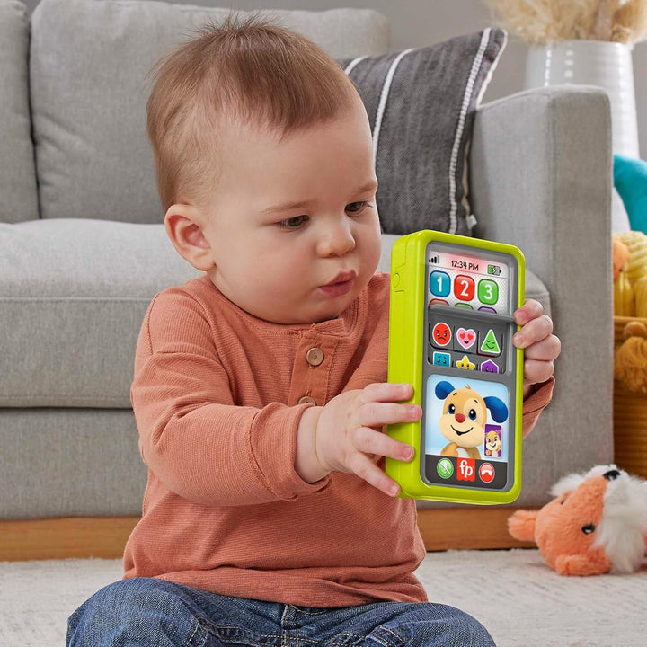 Fisher-Price Lernspass 2-in-1 Smartphone - Spielzeugtelefon mit Lichtern und 75+ Liedern, Version: C