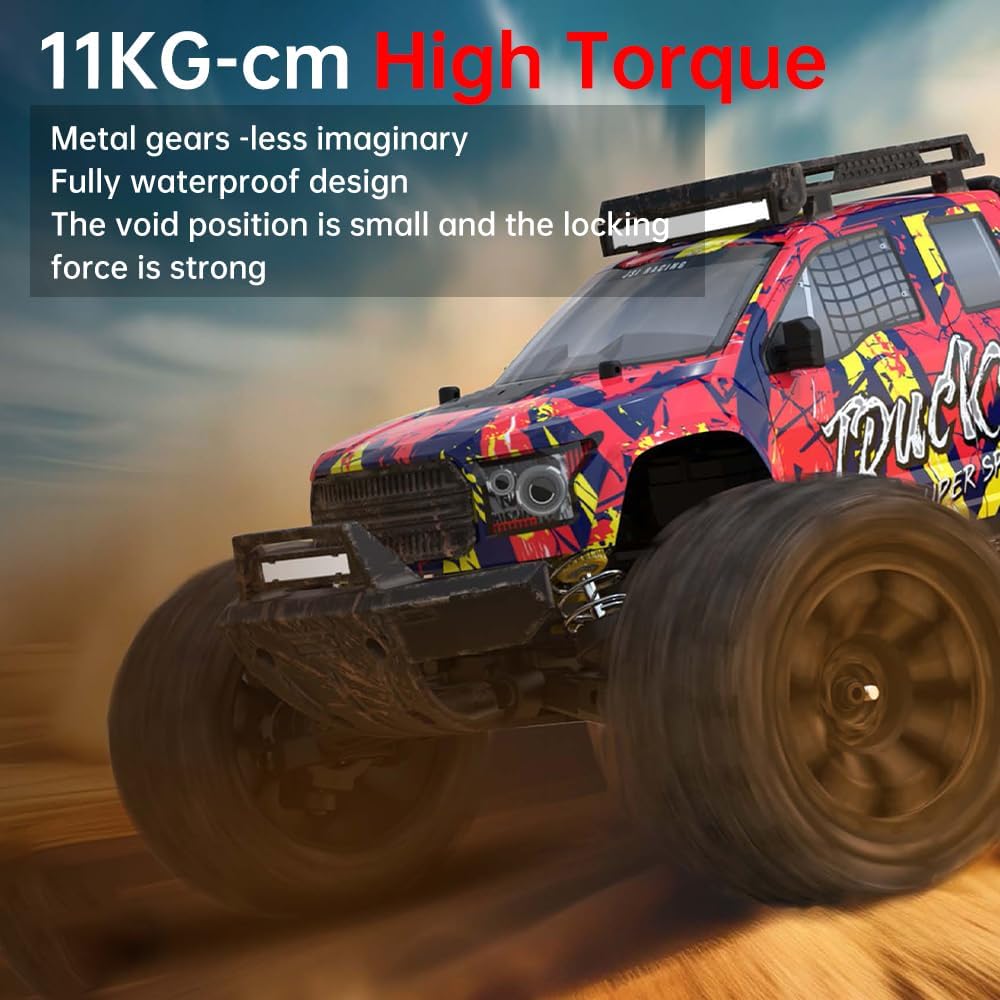X-Verse 1:14 100KM/H Ferngesteuertes Auto, 4WD Wasserdichtes RC Autos mit 3S Bürstenloser Motor, 2.4