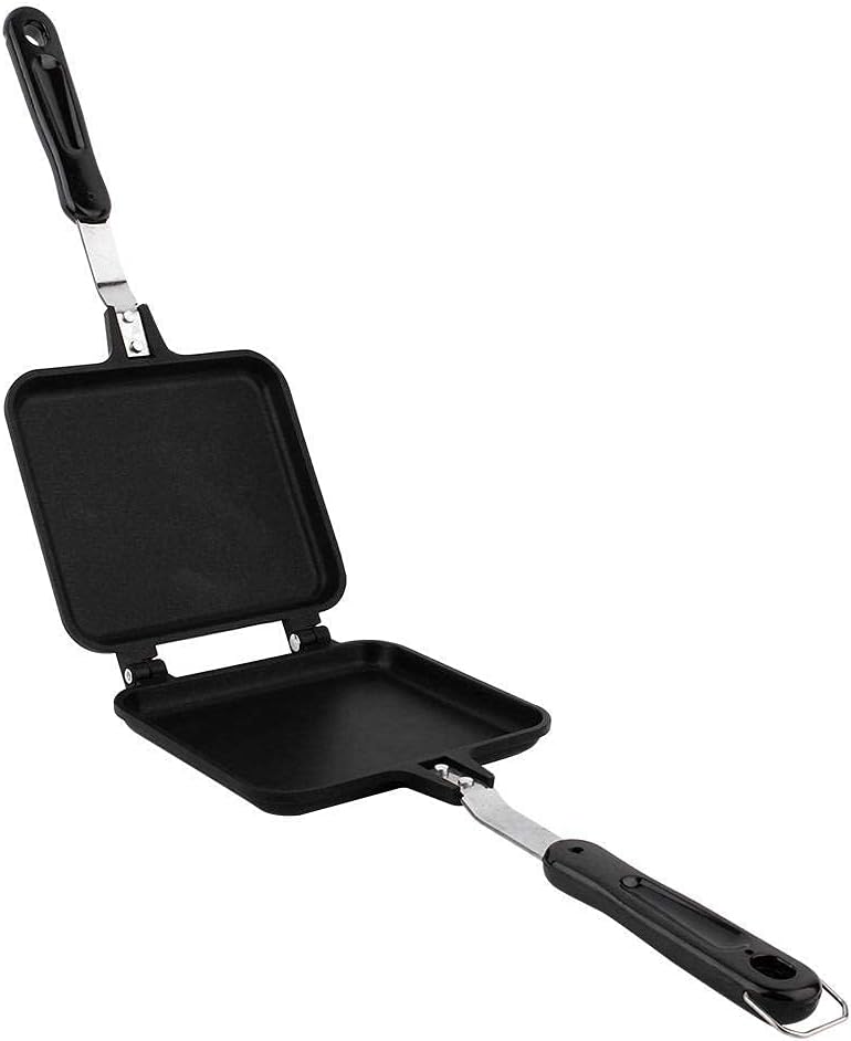 Toasted Sandwich Maker, Aluminium Doppelseitige Sandwich Flip Pan Tortilla Panini Presse für Herd, G