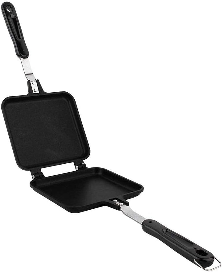 Toasted Sandwich Maker, Aluminium Doppelseitige Sandwich Flip Pan Tortilla Panini Presse für Herd, G