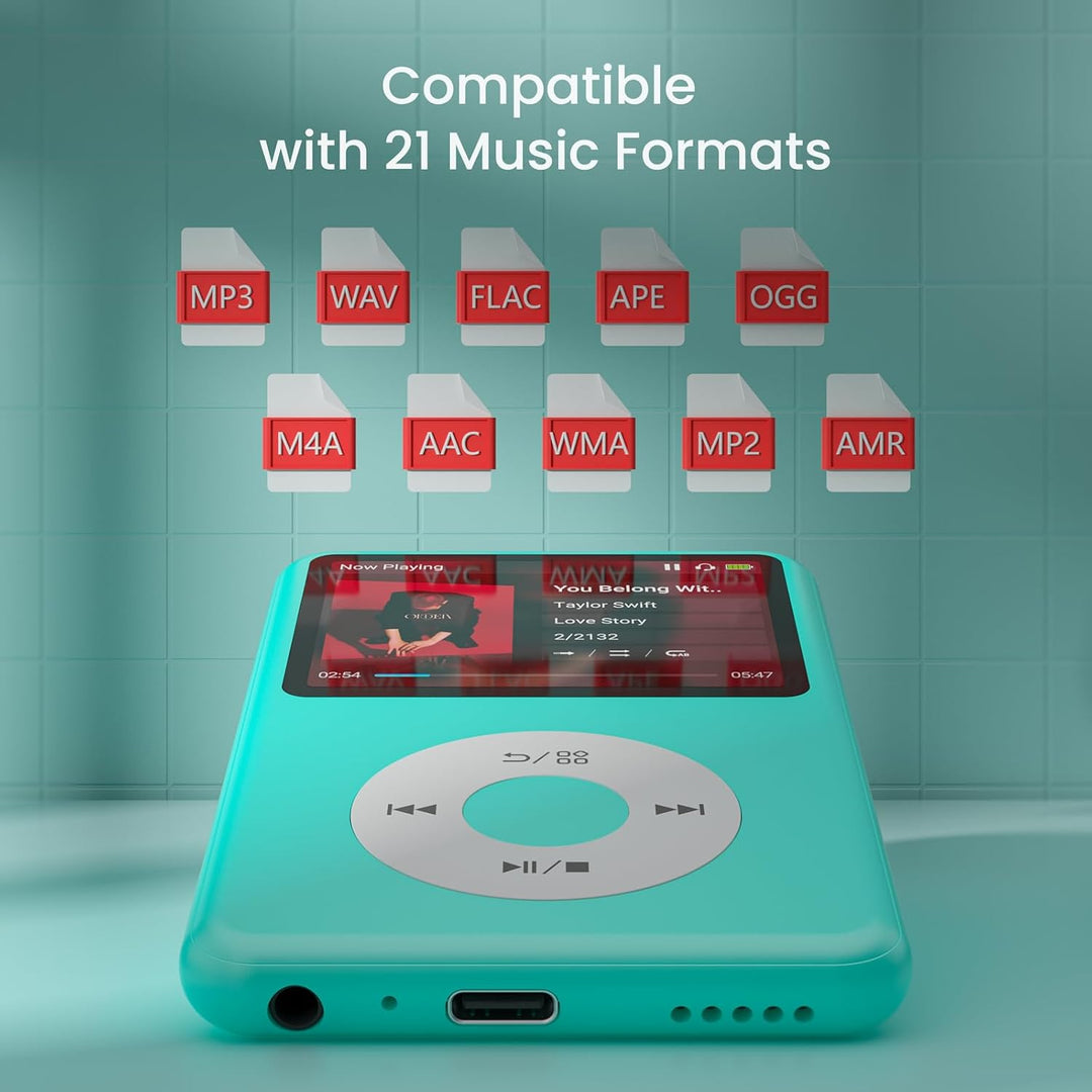 Innioasis Y1 Kinder MP3 Player - Zeitlose Klasse: 128 GB, Bluetooth, Video-Player, Hörbücher, FM-Rad
