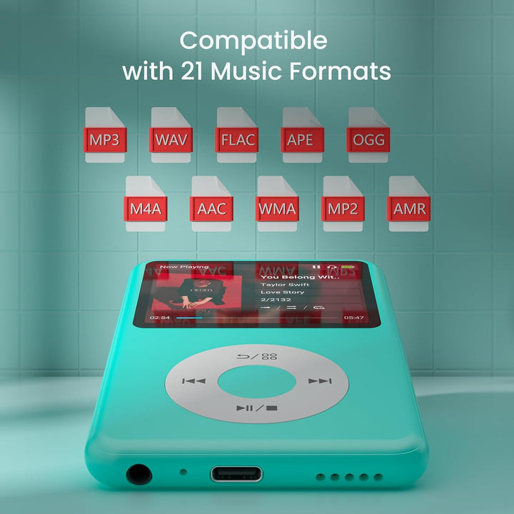 Innioasis Y1 Kinder MP3 Player - Zeitlose Klasse: 128 GB, Bluetooth, Video-Player, Hörbücher, FM-Rad