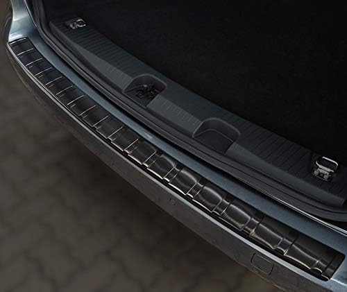 Ladekantenschutz aus Edelstahl in anthrazit mit 3D Abkantung passend für VW Caddy V ab 11/2020/Ford