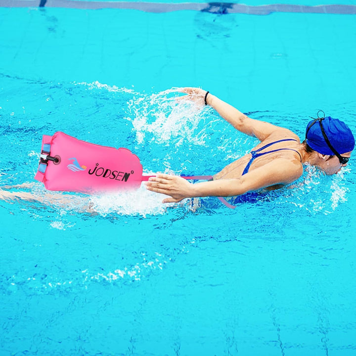 Schwimmboje,Boje Schwimmen Aufblasbare Trockentasche 20l mit Wasserdichter Handytasche,Trockensack f