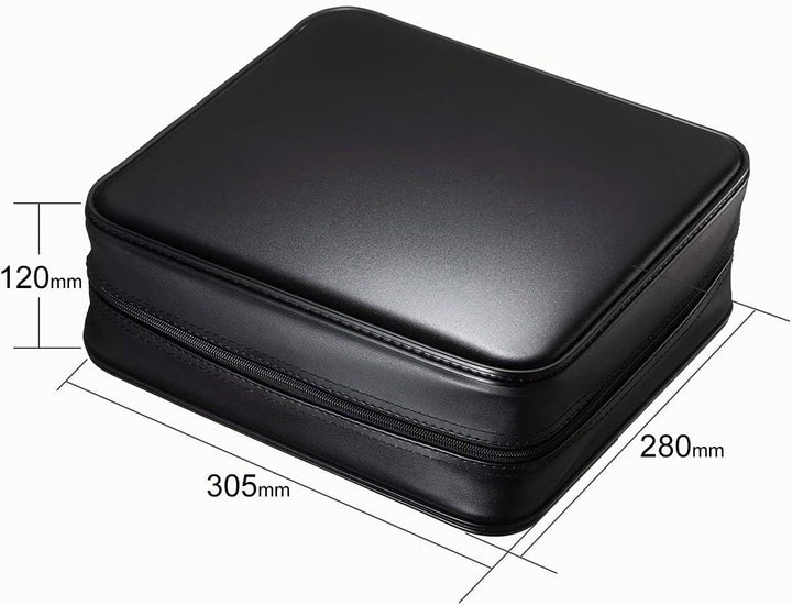 SANWA CD Tasche 320 Kapazität, Tragbare CD/DVD/Blu-ray Aufbewahrung mit Reissverschluss und Griff, H