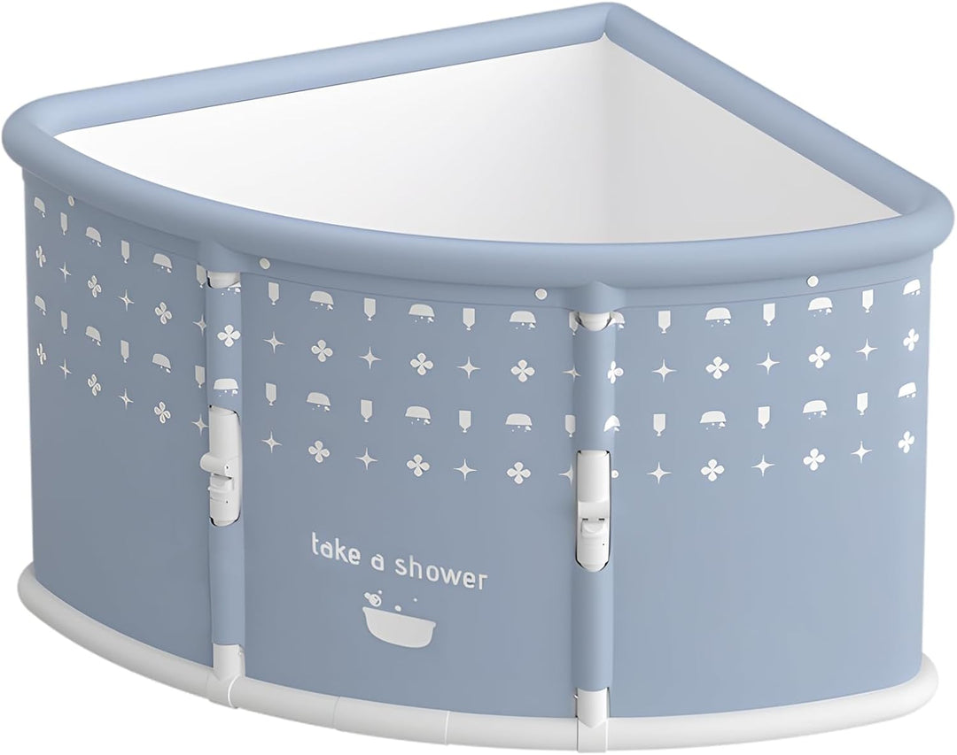 Faltbare Badewanne in Fächerform, tragbare Badewanne für Erwachsene, grosse faltbare Eckwanne, freis