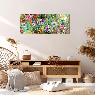 Panorama Bilder auf Leinwand 100x40cm Leinwandbild blume sommer natur Gross Wanddeko Bild Schlafzimm