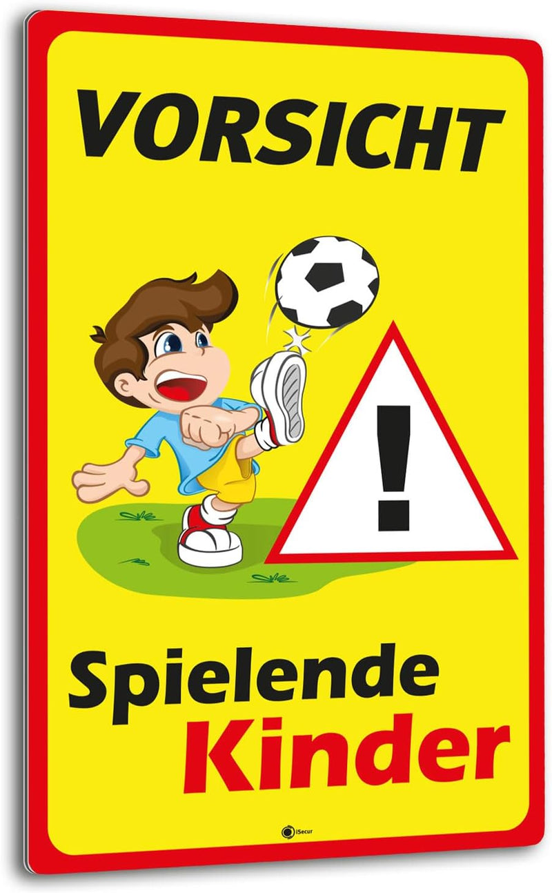 Hinweis-Schild Vorsicht spielende Kinder I Grösse 40 x 60 cm I Strassen-Warnschild Spielstrasse Spie