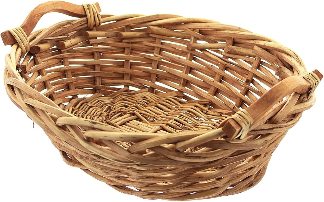Schale aus Weide, oval, 43x34 cm, Obstschale, Gebäckschale, Weidenschale, Brotkorb