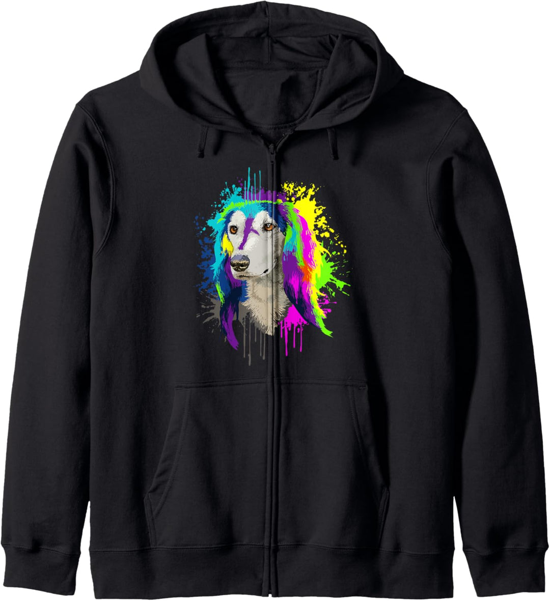 Splash Art Greyhound Windhund Geschenkidee Hunde Kapuzenjacke