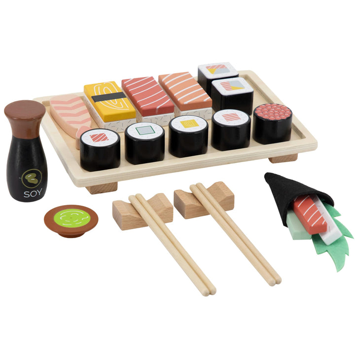 Tryco Sushi-Spielset 23-teilig aus Holz für Kinder ab 18 Monate TR-353012