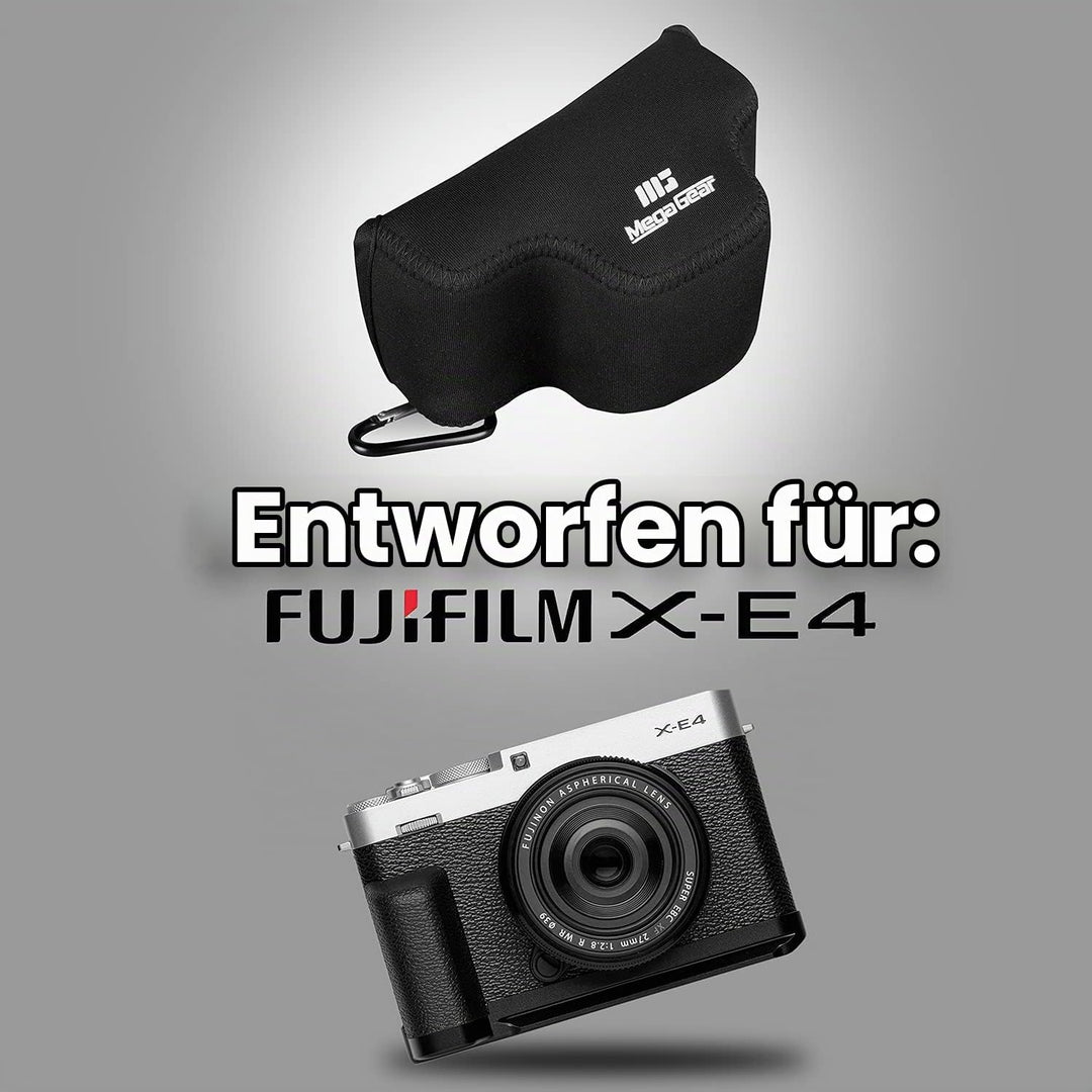 MegaGear MG1983 Ultraleichte Kameratasche aus Neopren kompatibel mit Fujifilm X Series X-E4 - Schwar