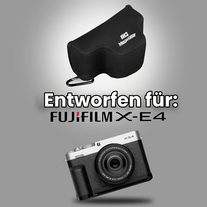 MegaGear MG1983 Ultraleichte Kameratasche aus Neopren kompatibel mit Fujifilm X Series X-E4 - Schwar