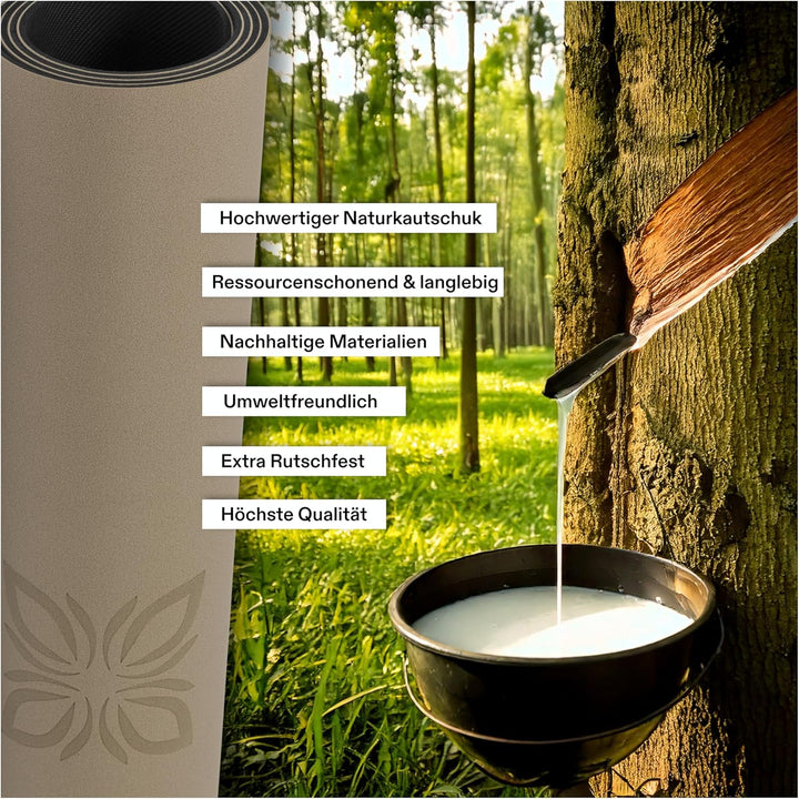 SoGRIP™ Yogamatte rutschfest – PU Yoga Matte mit starkem Grip &amp; Naturkautschuk – Gymnastikmatte, Pil