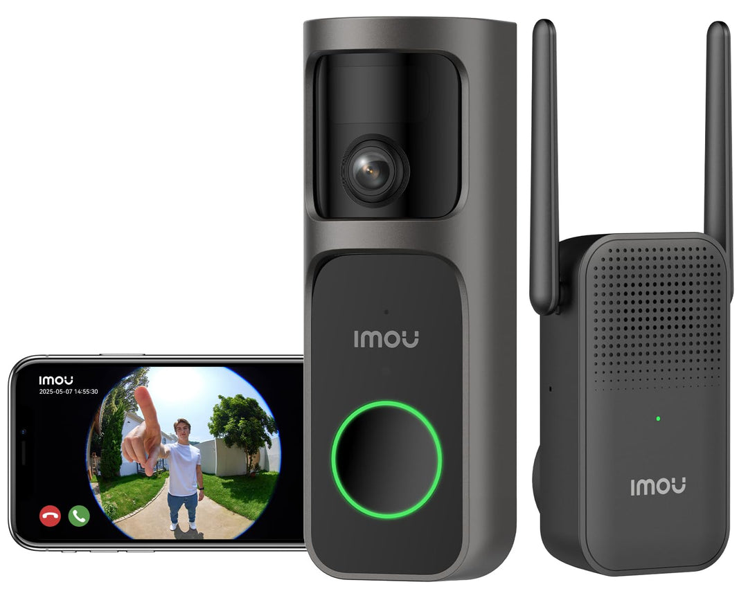 Imou 4MP Panoramic Doorbell DB3 KIT, Video-Türklingel 2K+ WiFi mit Klingel, 4MP Nachtsicht 5m, KI-Pa