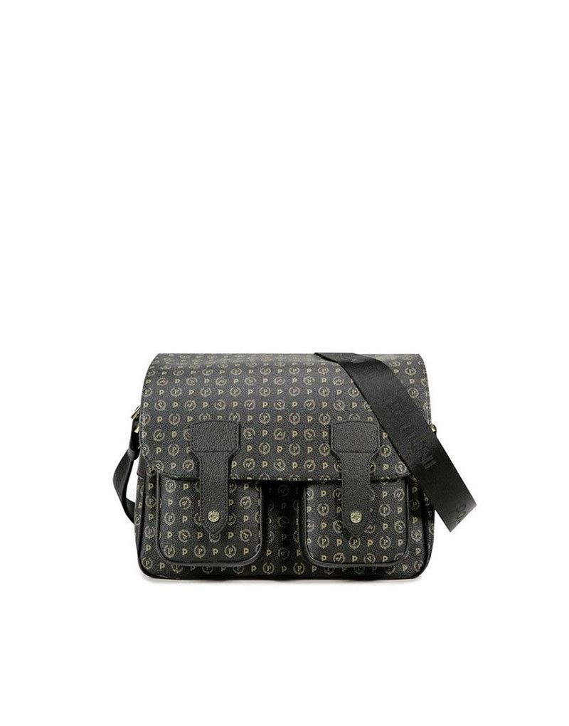 Pollini Damen-Schultertasche mit zwei Taschen aussen Linie Heritage 29x19x29 Einheitsgrösse Nero/Ner