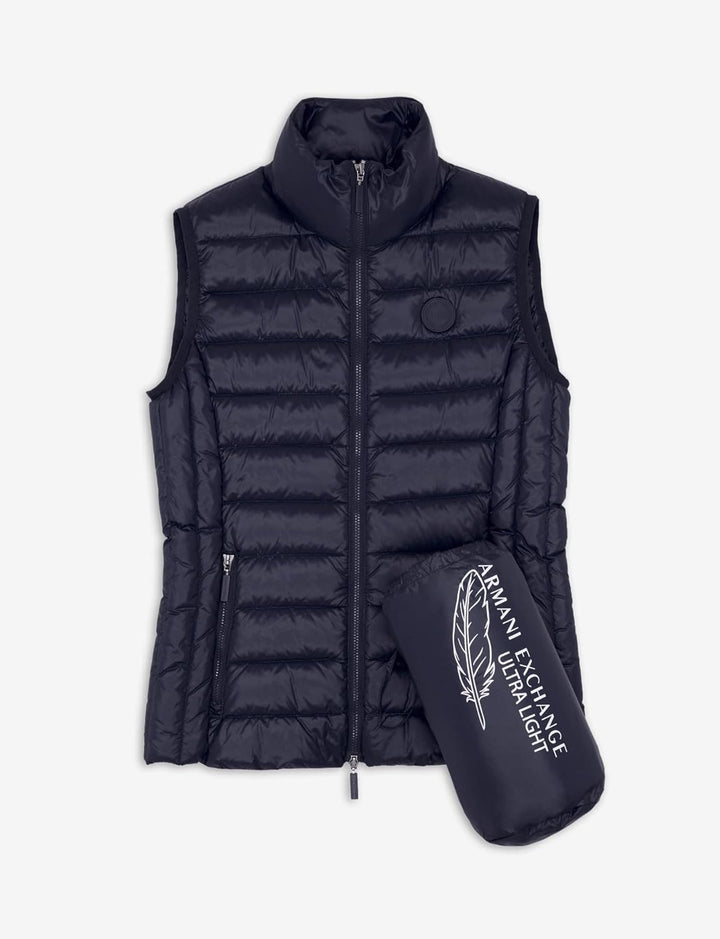 Armani Exchange Damen Down Vest M Blau, M Blau