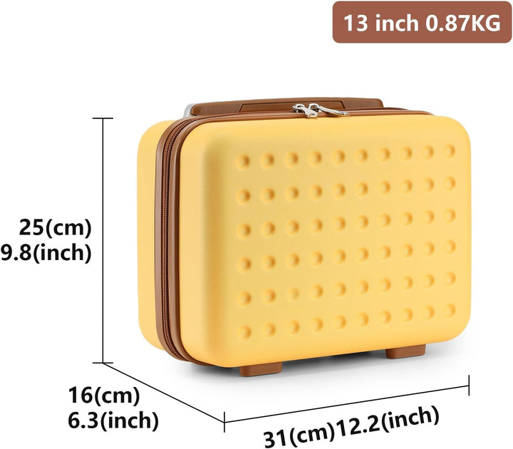 KONO Kosmetikkoffer Schminkkoffer Leicht Handgepäck Tragbar Beautycase Damen ABS+PC Make Up Koffer m