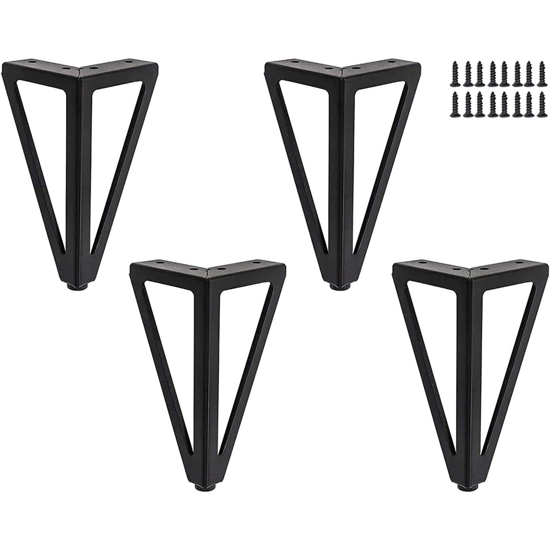 4 Stück Ersatz Möbelfüsse Metall, 6" / 15cm Schwarz Möbelfüsse, DIY Möbel Füsse Tischbeine Schrankfü