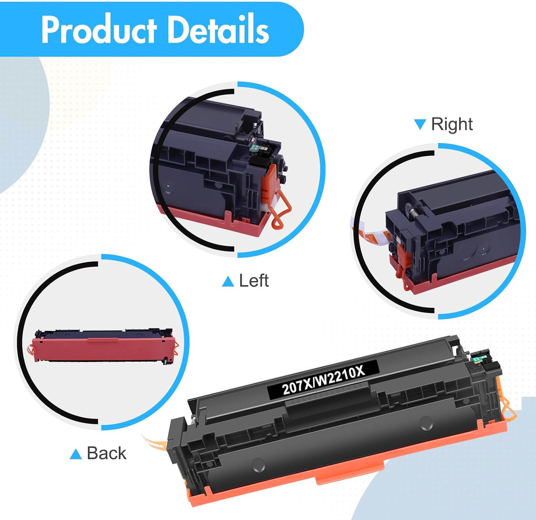 207X 207A Toner Kompatibel für HP Color LaserJet Pro MFP M283fdw Mit Chip | Kompatibel für Color Las