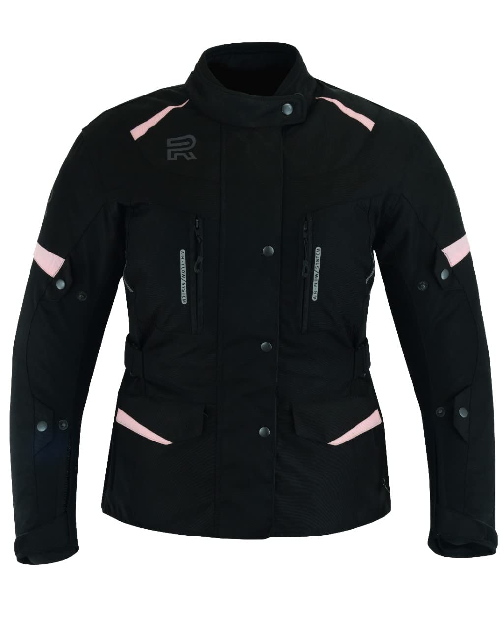 RS Motorradjacke für Damen, Textil, Winter, wasserdicht, mit (CE) Protektoren XL Rosa, XL Rosa