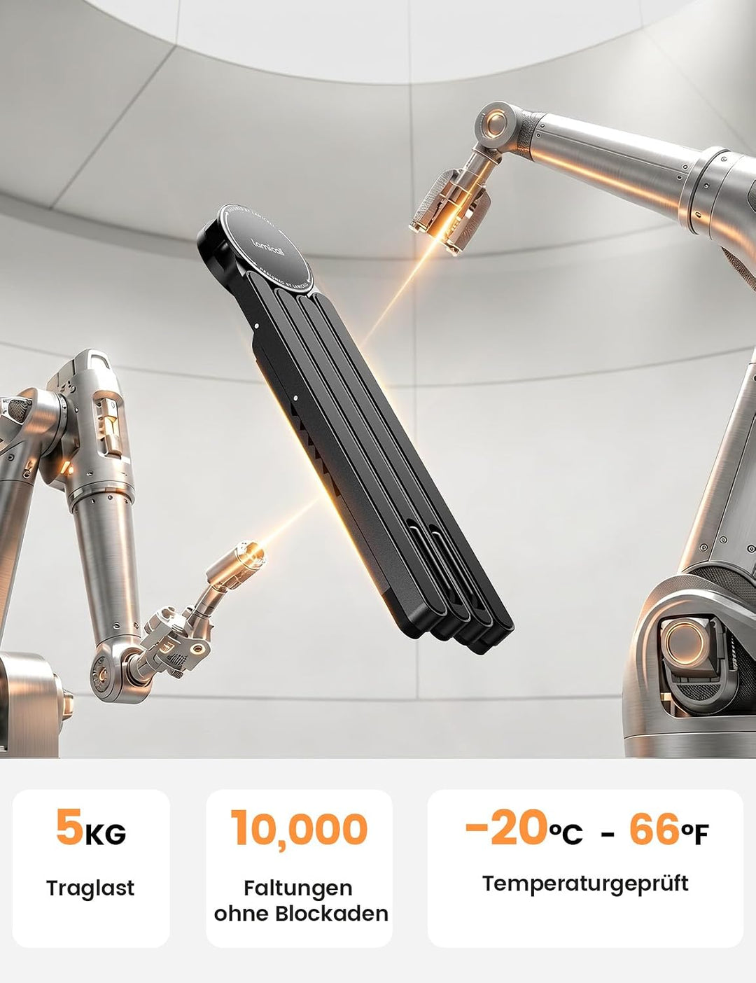 Lamicall Laptop Ständer, Laptopständer für Schreibtisch, Faltbar &amp; Tragbar | [SUPER Leicht &amp; Kompatk