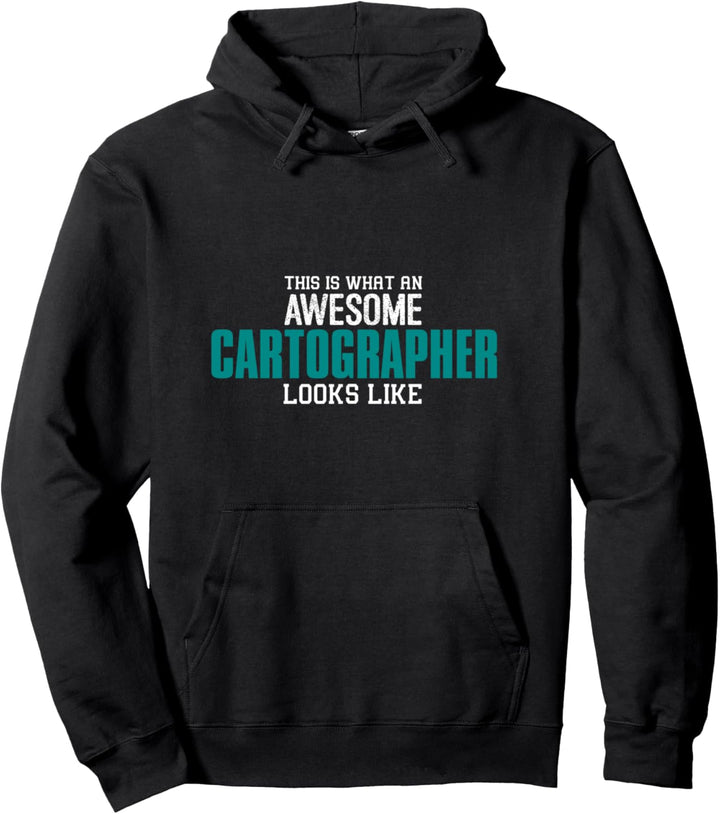 So sieht ein cooler Kartograph aus Geschenk Kartograf-in Pullover Hoodie