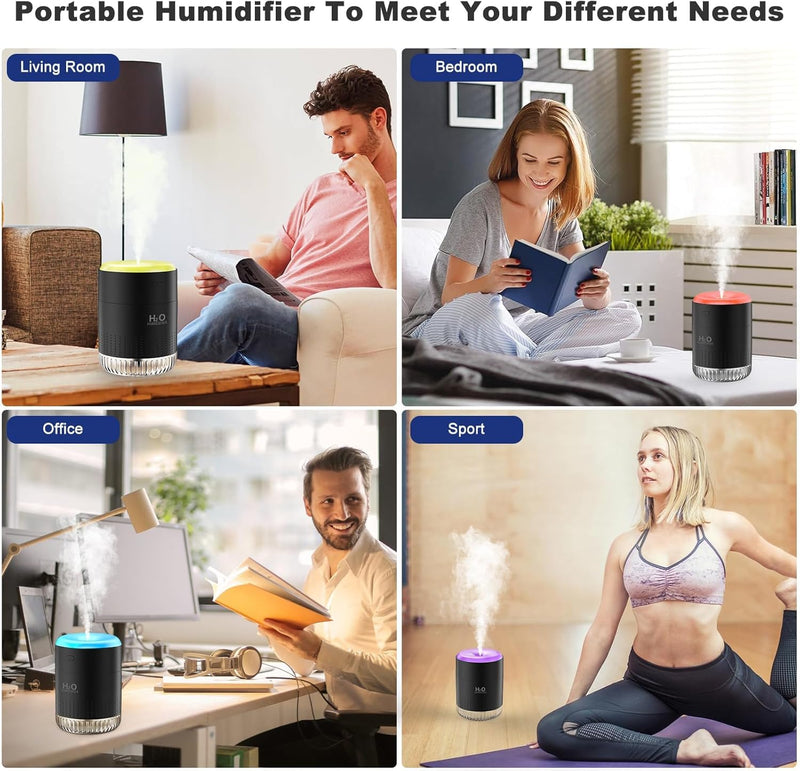 KARFUN Small Humidifiers,Portable Desk Humidifiers,Luftbefeuchter,Desktop Leiser Mini Luftbefeuchter