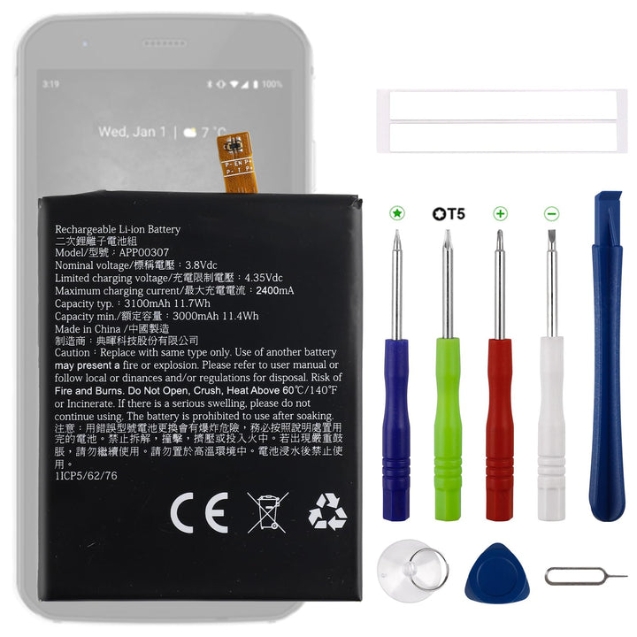 Neu APP00307 Akku Ersatz Kompatibel mit Caterpillar Cat S52 Mobile Phone Smartphone Ersatzbatterie m