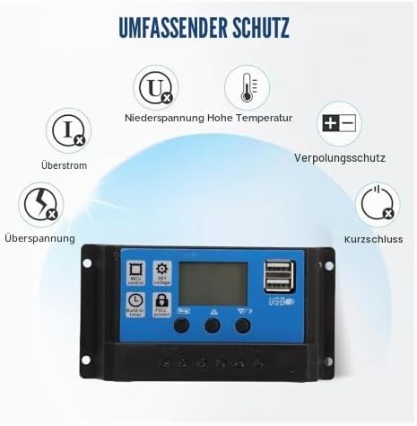Solarpanel-Set, 300 W, DC 12 V, 24 V, 50 A, IP67, Wasserdicht, Hocheffizientes Solarpanel und Solarl