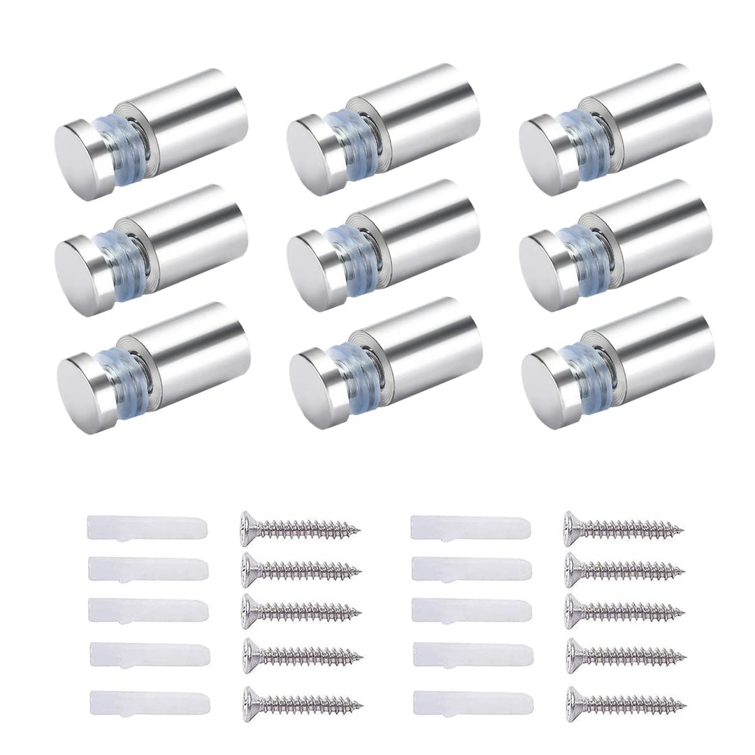 Qrity 40x Glas Abstandshalter Befestigungen Schilderhalter Abstandschrauben Werbung Schraube für Spi