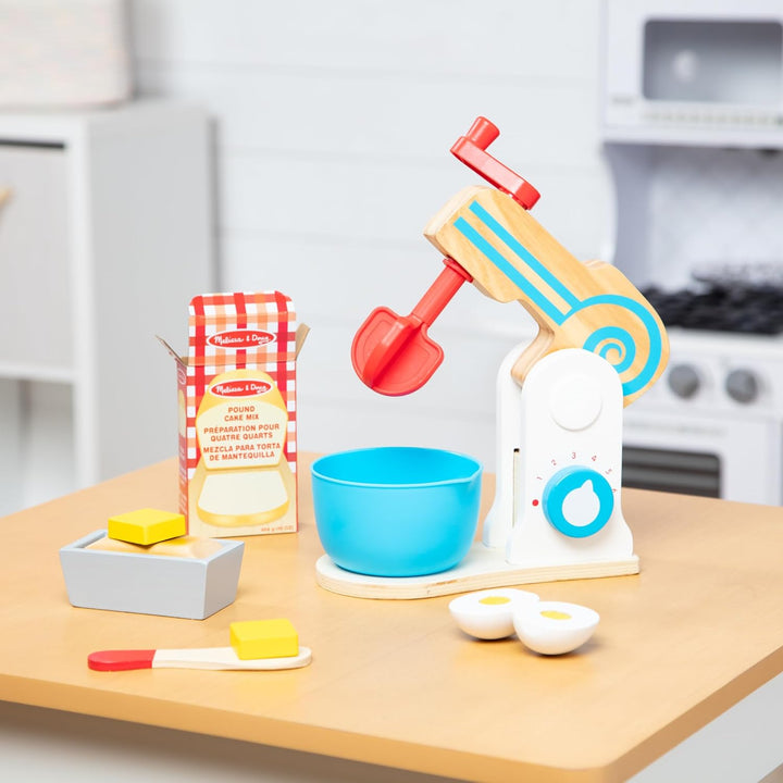 Melissa & Doug Kuchenmixer-Set aus Holz Mit nummeriertem Rad | Rollenspiel Spielzeug | Essen für Kin