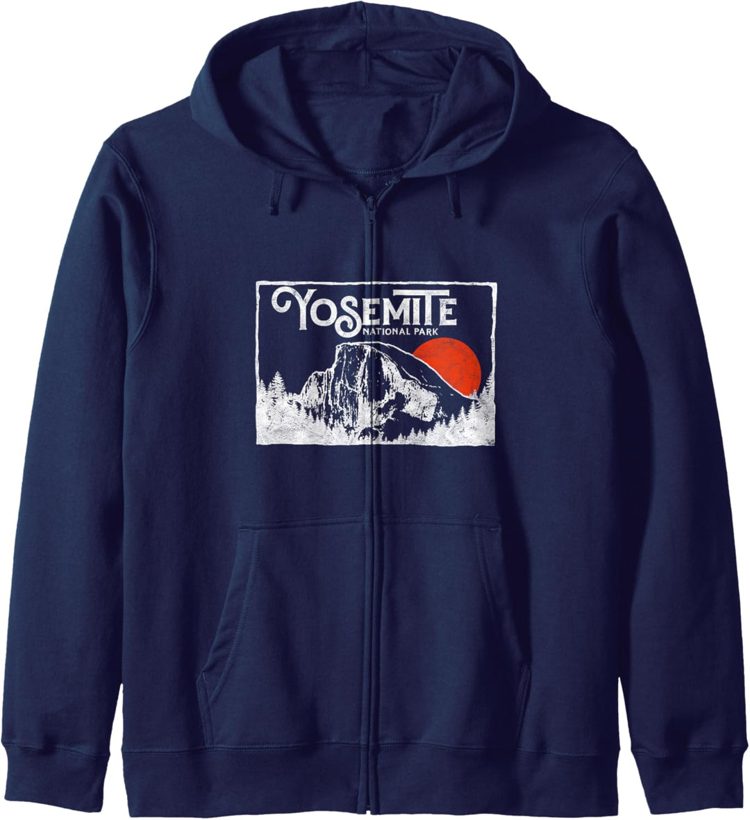 Retro Yosemite National Park Half Dome Vintage 80s Kapuzenjacke