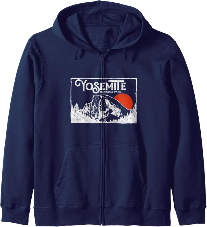 Retro Yosemite National Park Half Dome Vintage 80s Kapuzenjacke