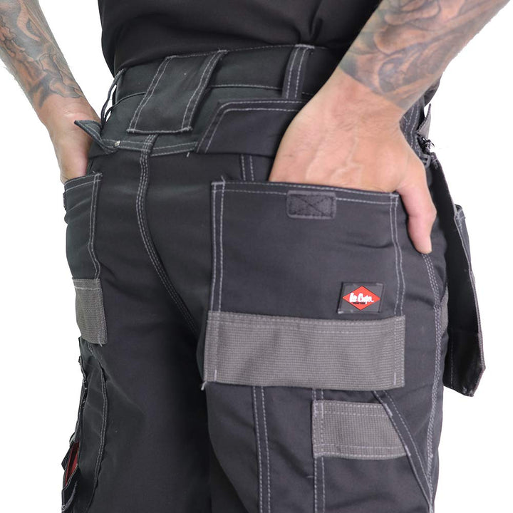 Lee Cooper LCPNT224 Cargo-Hose mit Holstertasche - Arbeitshose 32W / 33L Blau, 32W / 33L Blau