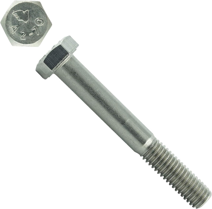 Eisenwaren2000 | M16 x 200 mm Sechskantschrauben mit Schaft (5 Stück) - DIN 931 - ISO 4014 - Maschin
