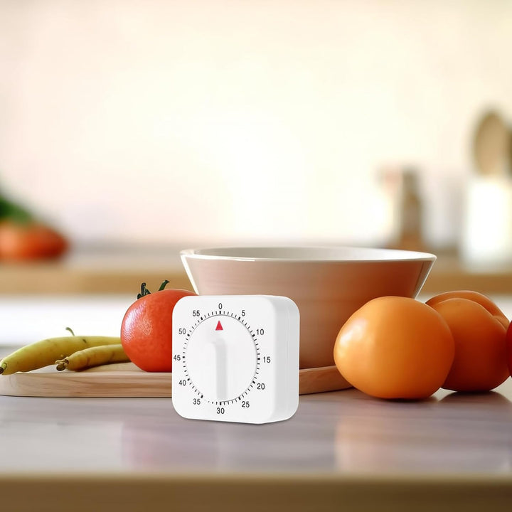 VICASKY Mechanischer Küchentimer und Backzeitkontrolle aus Kunststoff Quadratisch mit Lautem Alarm u