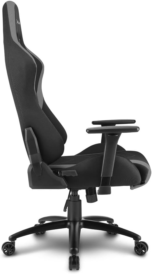 Sharkoon Skiller SGS2 Hochwertiger Gaming Stuhl mit Stoffbezug, Robuste Stahlrahmenkonstruktion, Fle