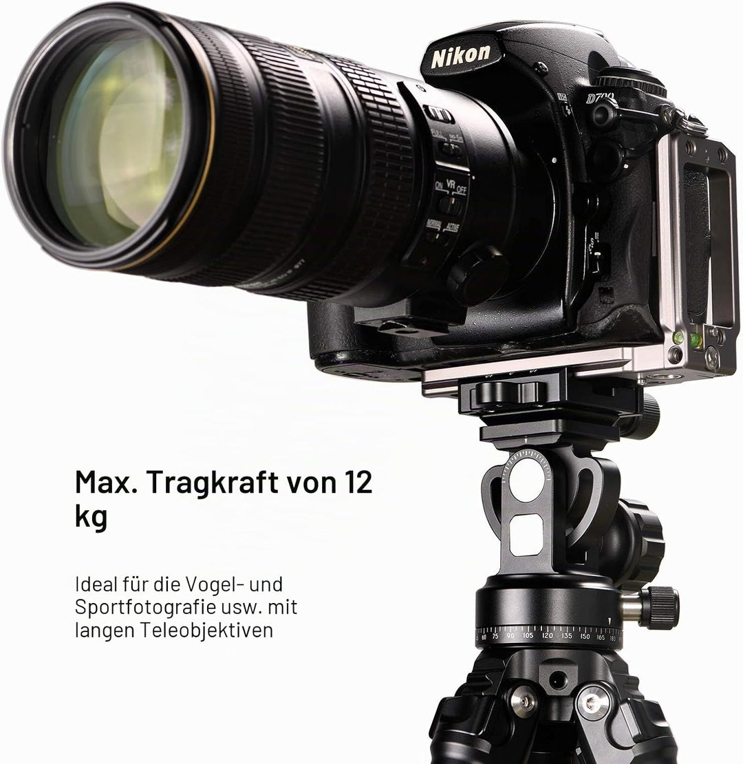 Sunwayfoto DT-02D50 2-Wege-Neiger Stativkopf schwarz