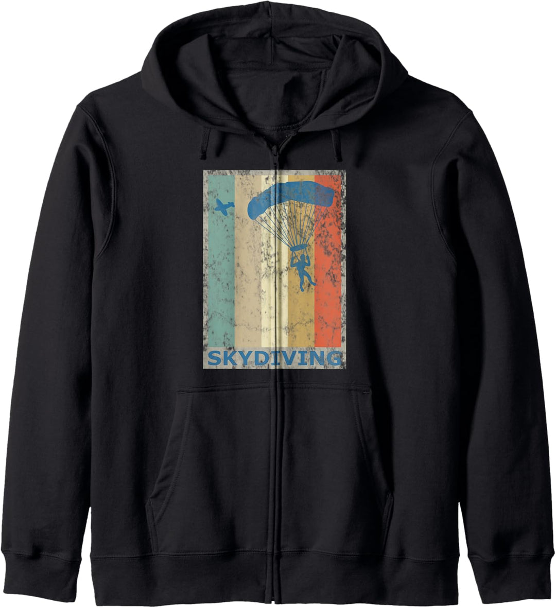 Vintage Retro Fallschirmspringer Fallschirmspringen Sportler Kapuzenjacke