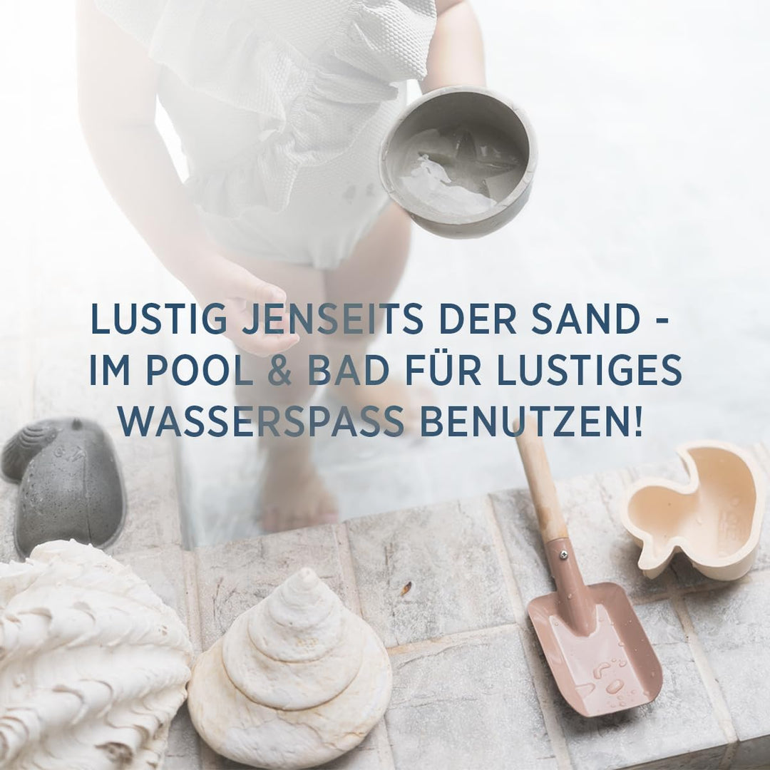 Hevea Natural Rubber Sand Shaper Trio - Eco-Friendly Beach Toys for Kids | Fun Sea Life Figures | Li