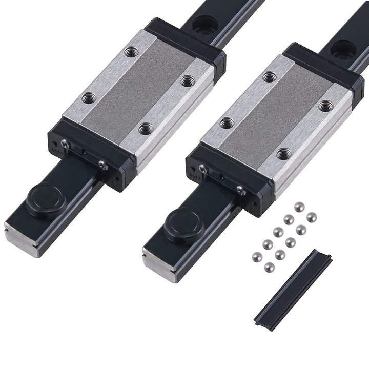 CNCYEAH 2 Stück MGN9H 500 mm Miniatur Lineare Schienenführung mit MGN9H Edelstahl Wagenblock, Linear