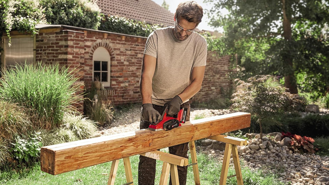 Einhell Akku-Hobel TE-PL 18/82 Li Power X-Change (18 V, Li-Ionen, 82 mm Hobelbreite, bis 2 mm Spanti