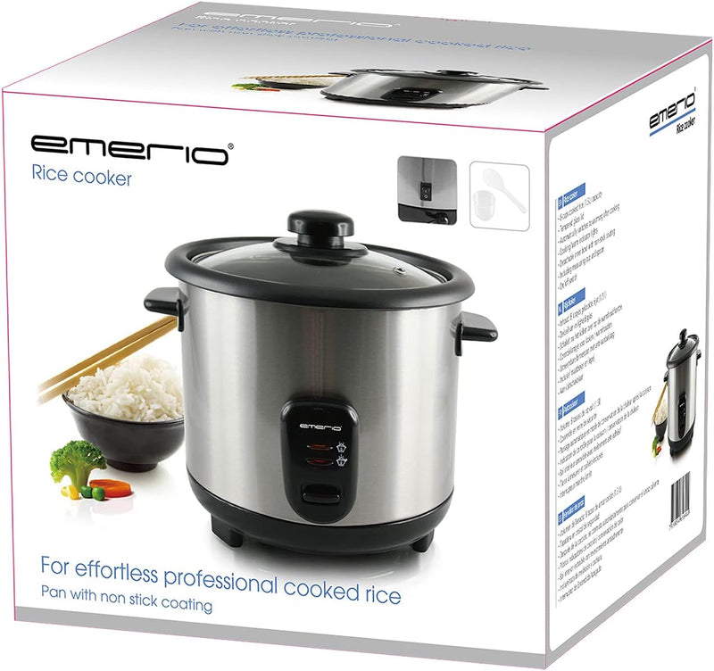 Emerio automatischer Eco Reiskocher, mit 1.5L Volumen, Warmhaltefunktion, Auto Off, Antihaftbeschich