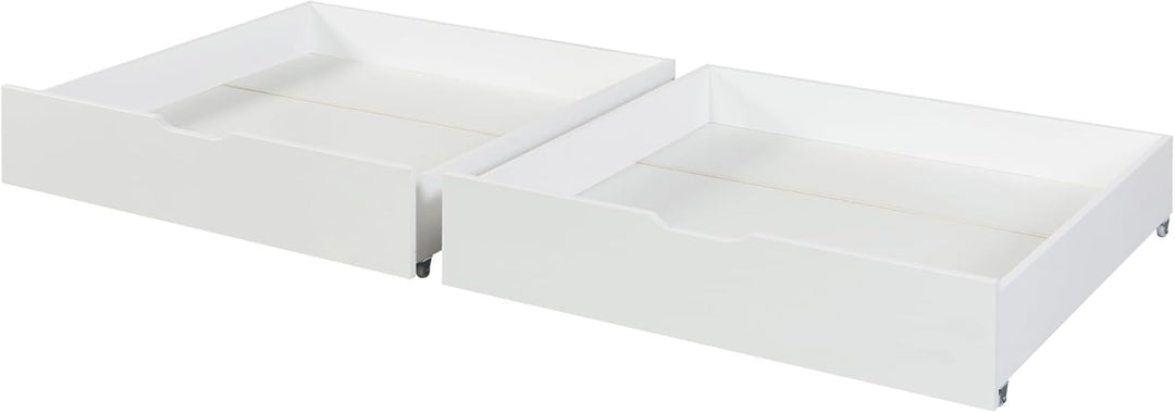 [en.casa] Unterbettkommode Ydre 2er Set Unterbett Aufbewahrungsbox 97,5 x 92 x 22 cm Bettkasten Holz