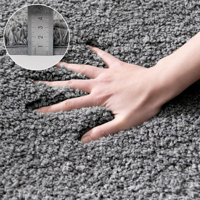 MIULEE Badematte Weiche Badteppich rutschfest Badvorleger Fussmatte Badzimmermatte Bettvorleger Flau