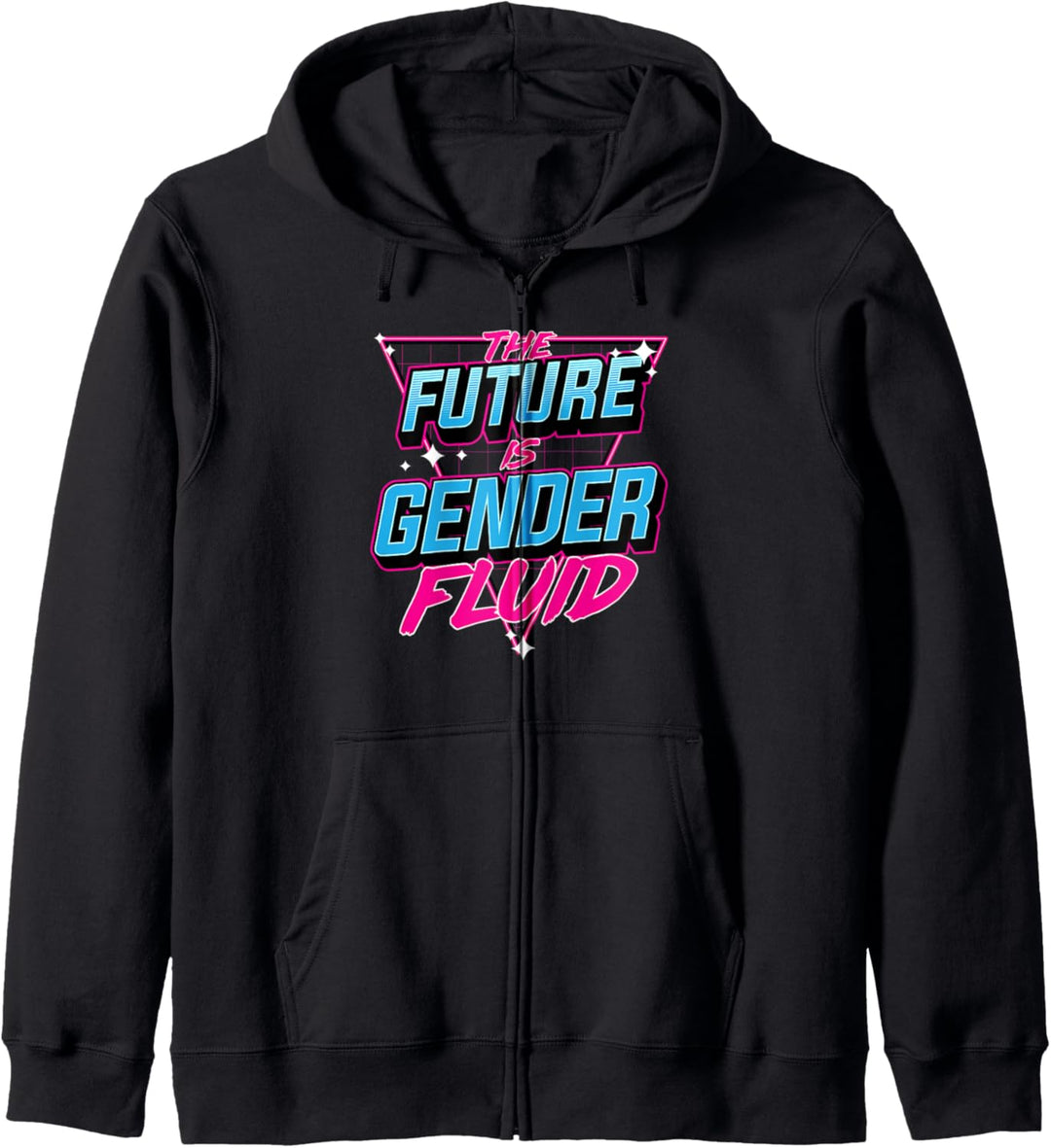 The Future Is Genderfluid 60s 70s 80s 90s Retro Nonbinary Kapuzenjacke