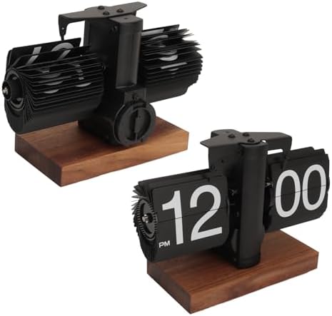 Ejoyous Flip Clock Digitale Flip-Uhr, Retro Automatische Wendigitale Uhr, Batteriebetrieben, Mechani