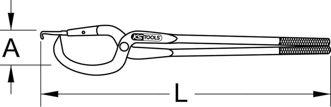 KS Tools 450.0320 NFZ-Bremsfederzange, 500mm