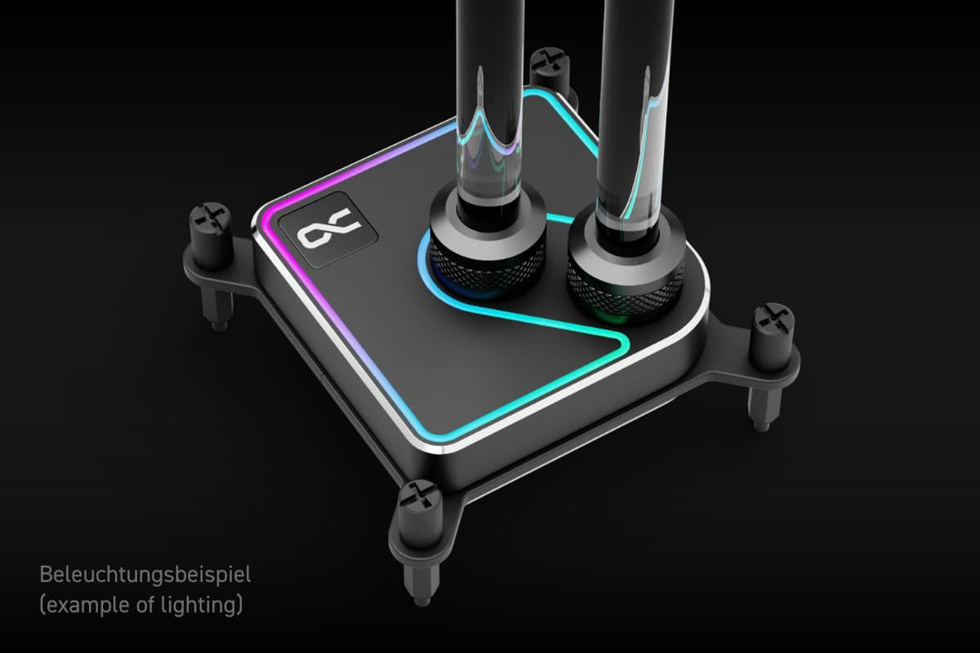 Alphacool Core 1 Aurora CPU-Wasserkühlung kompatibel mit Intel LGA 1700, AMD AM4 / AM5, Black (Black